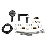 G1103-6 ванна на борт одноваж. лит. вилив. лат. гайка Ø40 (чорний+хром) {6}, фото 4