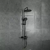 G2403-56 душ. система термостат 3х функц. лат. (чорний+хром) {3}, фото 2
