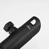 G2403-56 душ. система термостат 3х функц. лат. (чорний+хром) {3}, фото 4