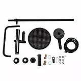 G2403-56 душ. система термостат 3х функц. лат. (чорний+хром) {3}, фото 5