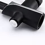 Кухонний змішувач Gappo G4303-6 чорний з підключенням до фільтра, латунь, фото 3