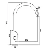 Кухонний змішувач Gappo G4303-6 чорний з підключенням до фільтра, латунь, фото 6