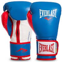 Рукавиці боксерські EVERLAST POWERLOCK P00000728 16 унцій синій-червоний-білий
