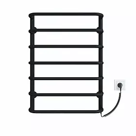 Рушникосушарка Deffi "СТАНДАРТ" (прав. підкл.) електр.ЧОРНИЙ мат. ЧФ П7 (500х700) 100 Вт