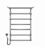 Рушникосушарка Deffi "ЮНІСТЬ" (лів. підкл.) електр. П7 (500х800) 130 Вт, фото 2