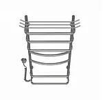 Рушникосушарка Deffi "ЮНІСТЬ" (лів. підкл.) електр. П7 (500х800) 130 Вт, фото 3