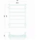 Рушникосушарка Deffi "ЮНІСТЬ" (лів. підкл.) електр. П7 (500х800) 130 Вт, фото 4