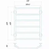 Рушникосушарка Deffi "ТРАПЕЦІЯ" (прав. підкл.) електр. ЧОРНИЙ матовий ЧФ П6 (500х600) 60Вт, фото 5
