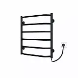 Рушникосушарка Deffi "ТРАПЕЦІЯ" (прав. підкл.) електр. ЧОРНИЙ матовий ЧФ П6 (500х600) 60Вт, фото 2