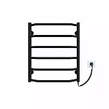 Рушникосушарка Deffi "ТРАПЕЦІЯ" (прав. підкл.) електр. ЧОРНИЙ матовий ЧФ П6 (500х600) 60Вт, фото 4