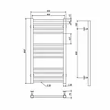Рушникосушарка Deffi "LIMA" (лів. підкл.) электр. П12 (400х800)3491ult, фото 5