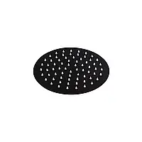 WKY-20-BLACK лійка душова настінна кругла 200 мм нерж. сталь (чорний) {60}