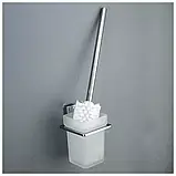 F1810 йорж скло настінний з 2ма накладками (білий/хром) {10}, фото 2