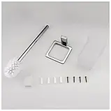 F1810 йорж скло настінний з 2ма накладками (білий/хром) {10}, фото 3