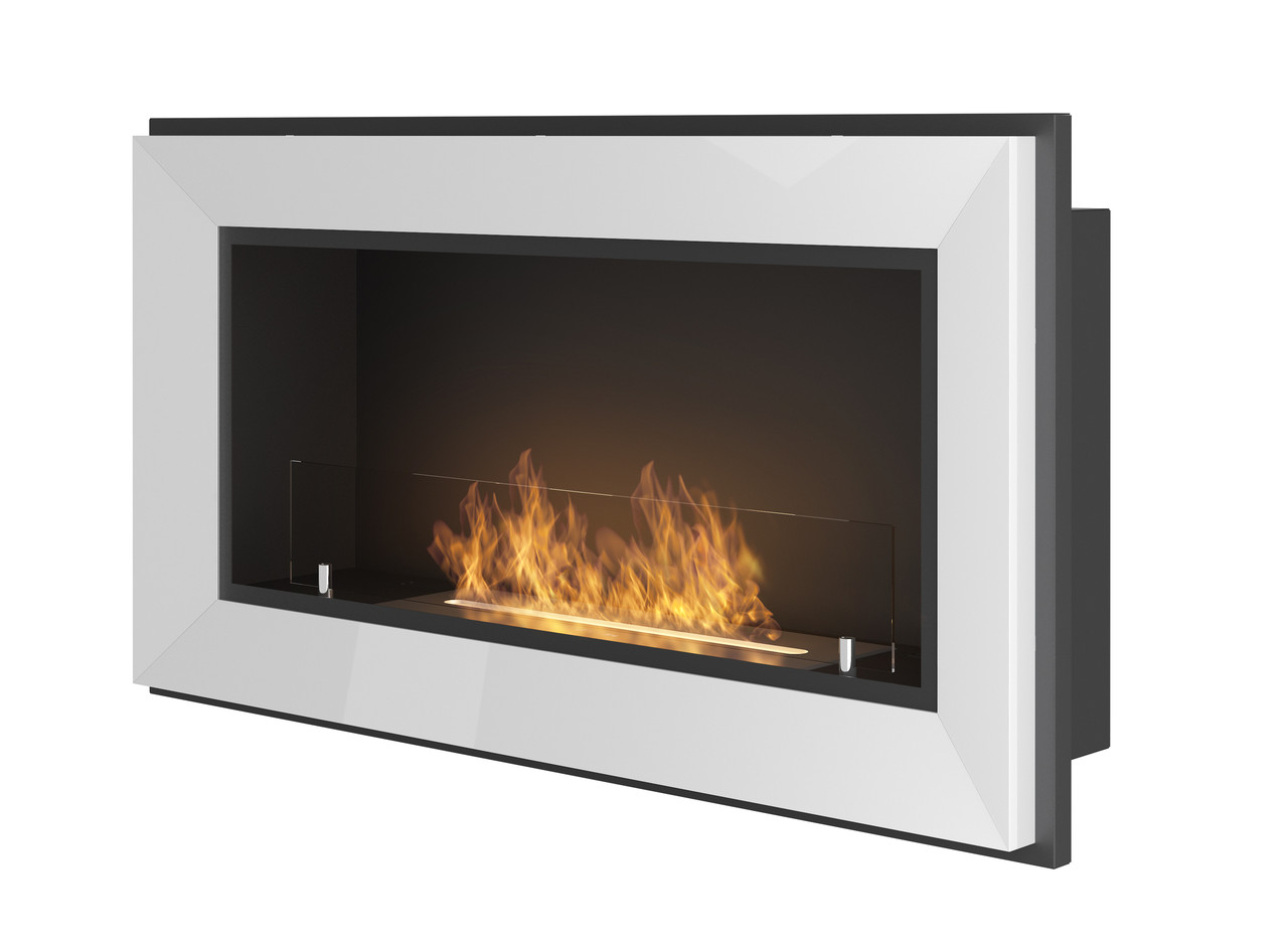 Біокамін Simple Fire FRAME 900 Білий зі склом