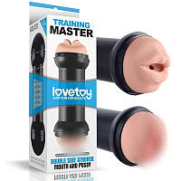 Подвійний мустурбатор для чоловіків Traning Master Double Side Stroker-Mouth and Pussy sonia.com.ua