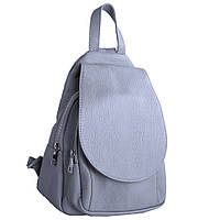 Рюкзак жіночий міський із натуральної шкіри Genuine leather 25644 сірий