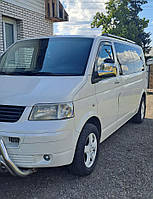 Накладки на зеркала (2 шт) OmsaLine - Хромированный пластик для Volkswagen T5 Transporter 2003-2010 гг