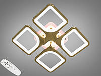 Потолочная люстра с диммером и LED подсветкой, цвет золото S8060/4G LED 3color dimmer
