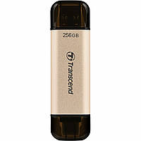 Флеш-накопичувач Transcend USB флеш накопичувач 256GB JetFlash 930 Gold-Black USB 3.2/Type-C (TS256GJF930C)