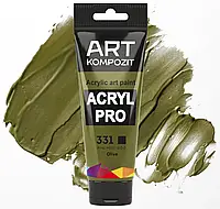 Фарба художня Acryl PRO ART Kompozit 75 мл (Колір: 331 оливковий)
