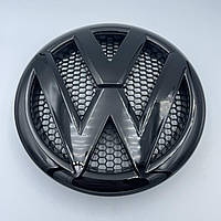Эмблема передняя VW (Фольцваген) 170 мм T5, Crafter Черный глянец (7E0 853 601)