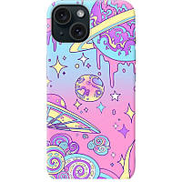 Чехол силиконовый на телефон iPhone 15 Розовая галактика "4146u-3075-58250"