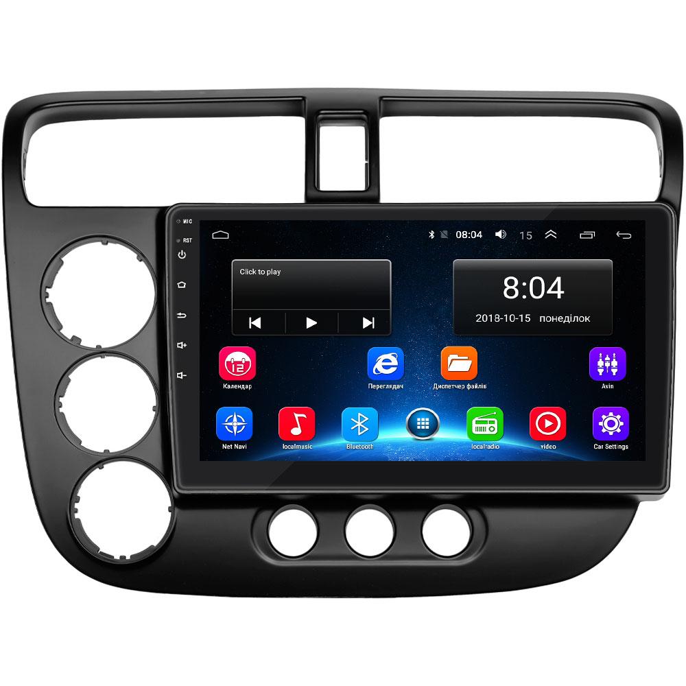 Штатна магнітола Lesko для Honda Civic VII 2000-2003 екран 9" 2/32Gb Wi-Fi GPS Base Хонда Сивік