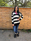 Жіночий подовжений светр в смужку Туреччина, фото 5