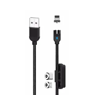 Кабель магнітний для заряджання телефона XO NB128 3в1 magnetic cable Чорний