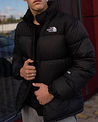 Тепла зимова чоловіча куртка чорна The North Face. Пуховик чоловічий зимовий з капюшоном Норт Фейс