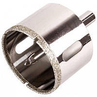 Коронка алмазная с центровочным сверлом по керамике и стеклу Alloid 65х70х4 GS-70065