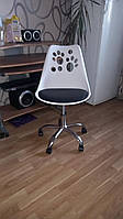 Сучасне офісне крісло для офісу B-881 Крісло для майстра Офісні стільці білі з чорним сидінням