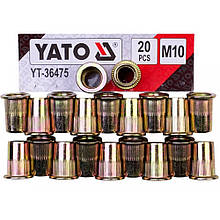 Заклепки різьбові металеві Yato М10, 20шт