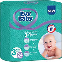 Подгузники Evy Baby Midi 5-9 кг 24 шт (8690506520236) - Вища Якість та Гарантія!