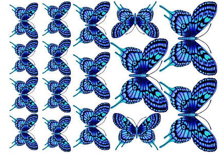 Вафельна картинка Метелики 19