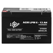 Акумулятор LogicPower LPM AGM 6 В 12 Аг 4159