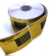 Форми для нарощування нігтів золоті вузькі 100 шт