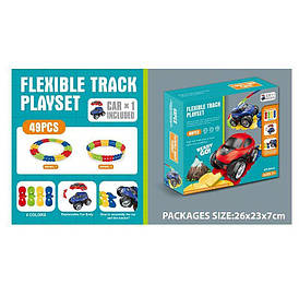 Дитячий автотрек на 49 елементів з автоматичною машинкою на батарейках (044-4)
