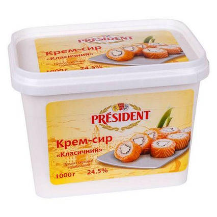 Крем-сир сирний Президент 24%, 1 кг
