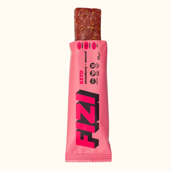 Батончик кето “STRAWBERRY + ALMOND” ТМ FIZI, 45 г