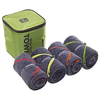 Комплект полотенец спортивных Water Sports TOWEL 4Monster BT-TWT 4шт Темно-зеленый