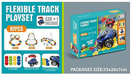 Дитячий автотрек на 97 елементів з автоматичною машинкою на батарейках (044-3)