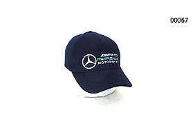 Бейсболка осіння синя кашемірова з вишивкою Mersedes 00067