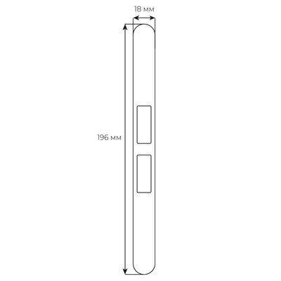 Механізм B01120.31.93 TOUCH Накладка лицьова 93 - чорний POLYMER 57105 AGB Італія, фото 2