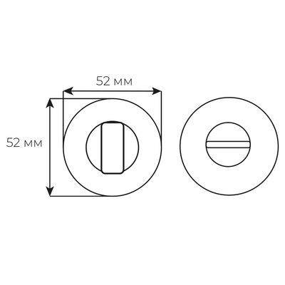 WC-фіксатор WC-R77-6мм BLACK - чорний ZAMAK 58426 RDA Китай, фото 2