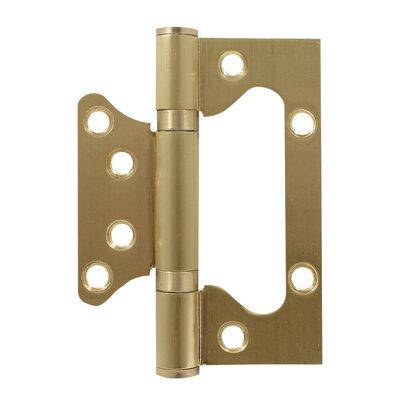 Дверні петлі 2BB (ПАРА) 100x75x3mm EUROCENTO BP - полірована латунь STAINLESS STEEL 52218 RDA Китай, фото 1