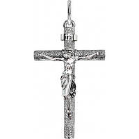 Крестик серебряные Распятие Христово, Крест нагрудный православный
