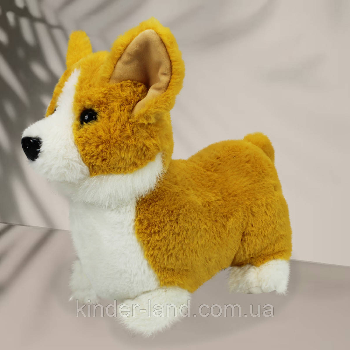 М’яка іграшка песик Коргі з музикальним елементом, 28 см.