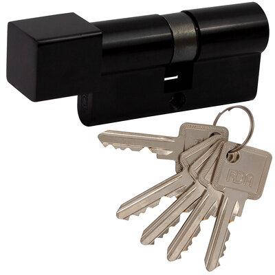 Циліндровий механізм 30/30T-Q BLACK - чорний ZAMAK 59888 RDA Китай, фото 1
